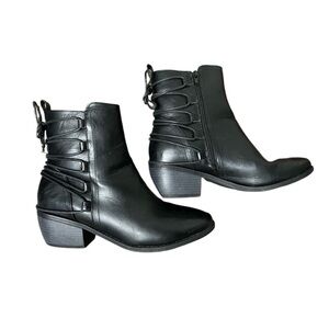Pierre Dumas Black Women's Ankle Boots Size 10M